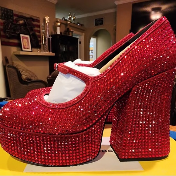 Marc Jacobs Shoes - Marc Jacobs Glittering Red Platform Shoes